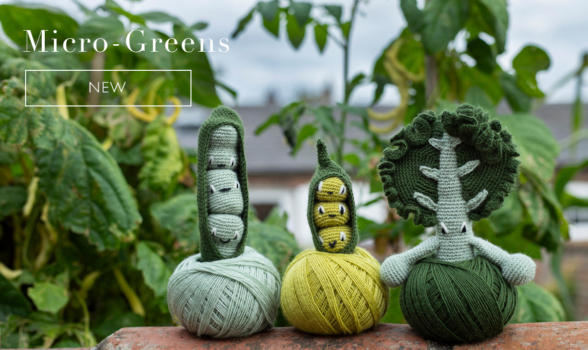 toft vegetables micro greens fine crochet bundle exclusive limited garden peas beans kale lime sage